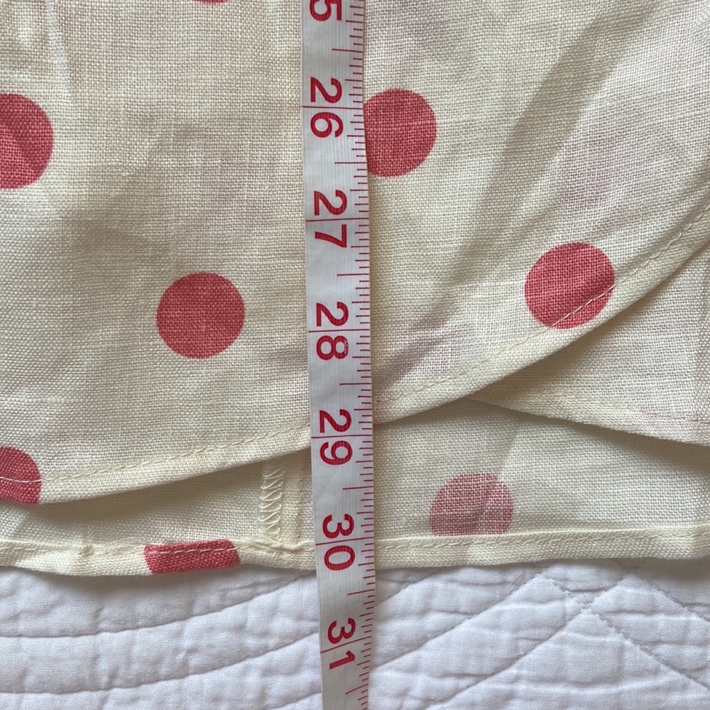 Reformation Turnip Andie Mini Dress Linen Cream Polka Dot Blush Pink 12 NWT - Picture 14 of 17